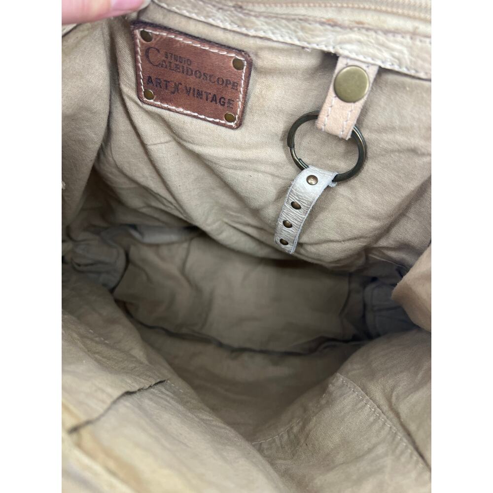 Studio Caleidoscope Gatti Leather Stud Embellished Backpack in Beige - Picture 15 of 16